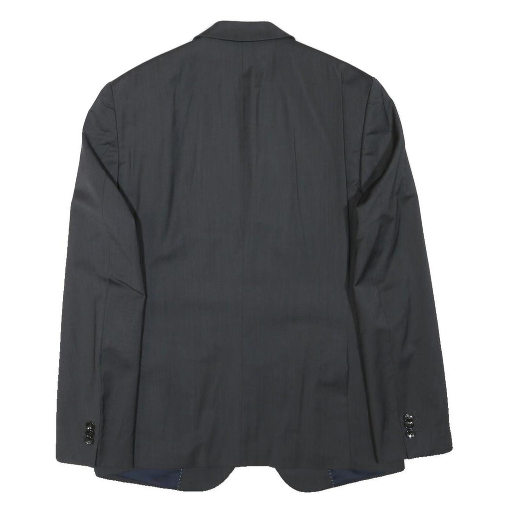 JOOP! Mens Black Wool Blend Classic Jacket S Woven Button Closure