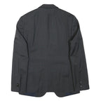 JOOP! Mens Black Wool Blend Classic Jacket S Woven Button Closure