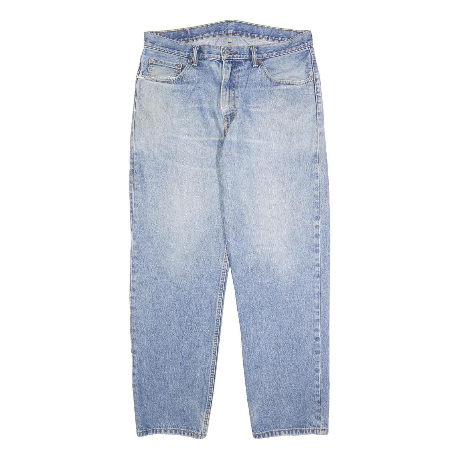 LEVI'S 550 Tapered Mens Jeans Blue Relaxed Cotton Medium W36 L32 Classic Fit