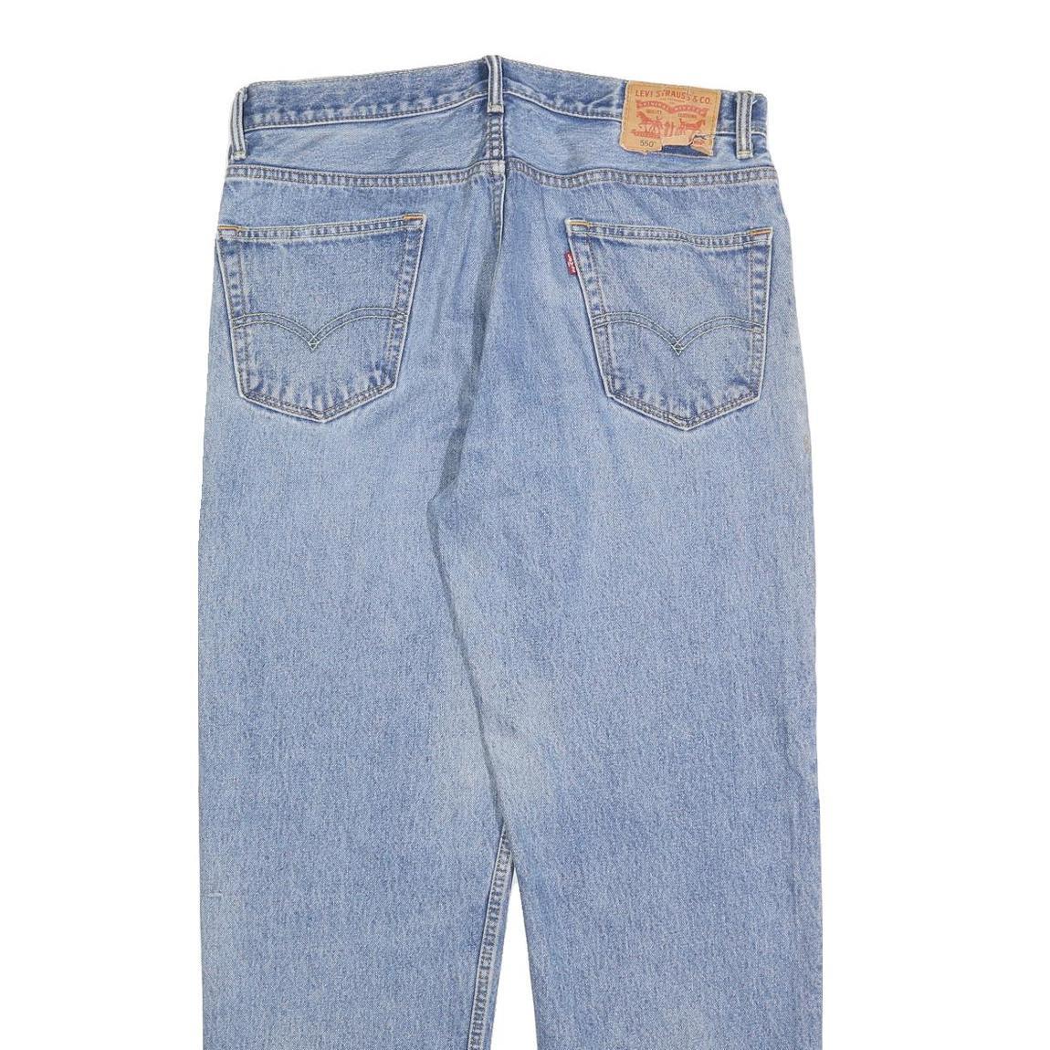 LEVI'S 550 Tapered Mens Jeans Blue Relaxed Cotton Medium W36 L32 Classic Fit