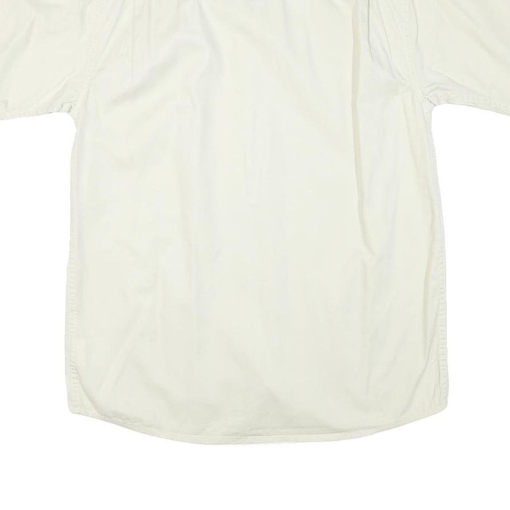 WRANGLER Mens White Short Sleeve Shirt S Button Pocket Casual Cotton Blend