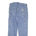 CARHARTT Mens Regular Fit Denim Blue Jeans W32 L32 Workwear Utility Zip Pocket