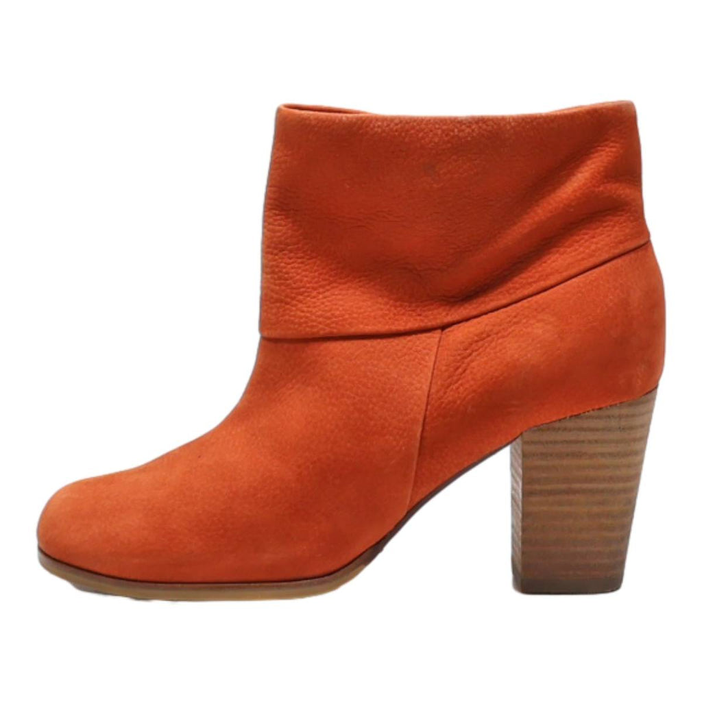 COLE HAAN Ankle Boots Orange Suede Womens UK 3.5