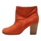 COLE HAAN Ankle Boots Orange Suede Womens UK 3.5