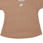 NIKE Mens Brown Dri-Fit T-Shirt S Short Sleeve Round Neck Lightweight Sport