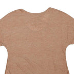 NIKE Mens Brown Dri-Fit T-Shirt S Short Sleeve Round Neck Lightweight Sport