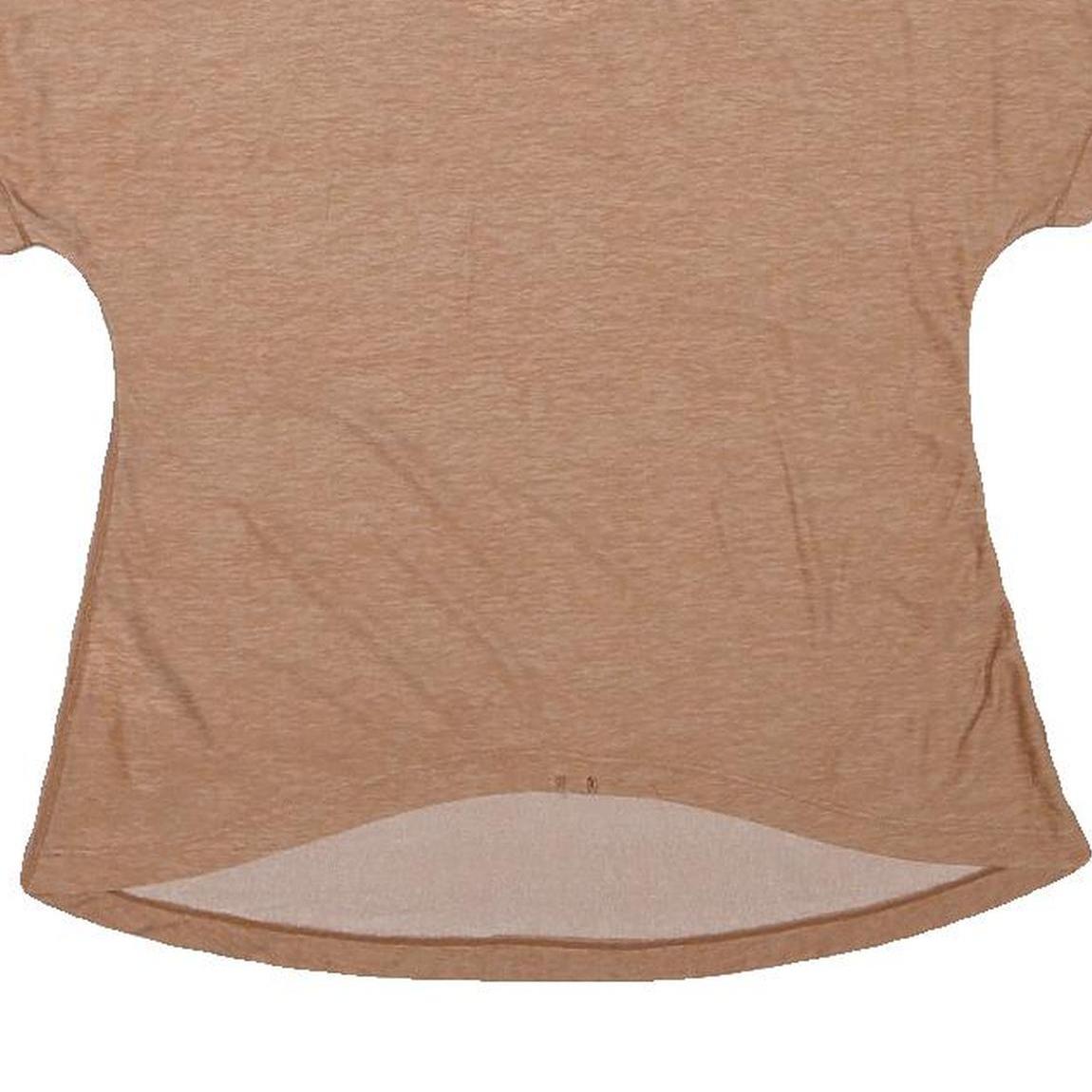 NIKE Mens Brown Dri-Fit T-Shirt S Short Sleeve Round Neck Lightweight Sport