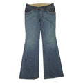 Womens Regular Fit Flared Denim Cotton Blend Blue Jeans W32 L35 Classic Style