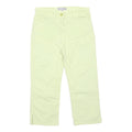 PER UNA Womens Cotton Blend Pale Yellow Regular Fit Straight Trousers W30 L22