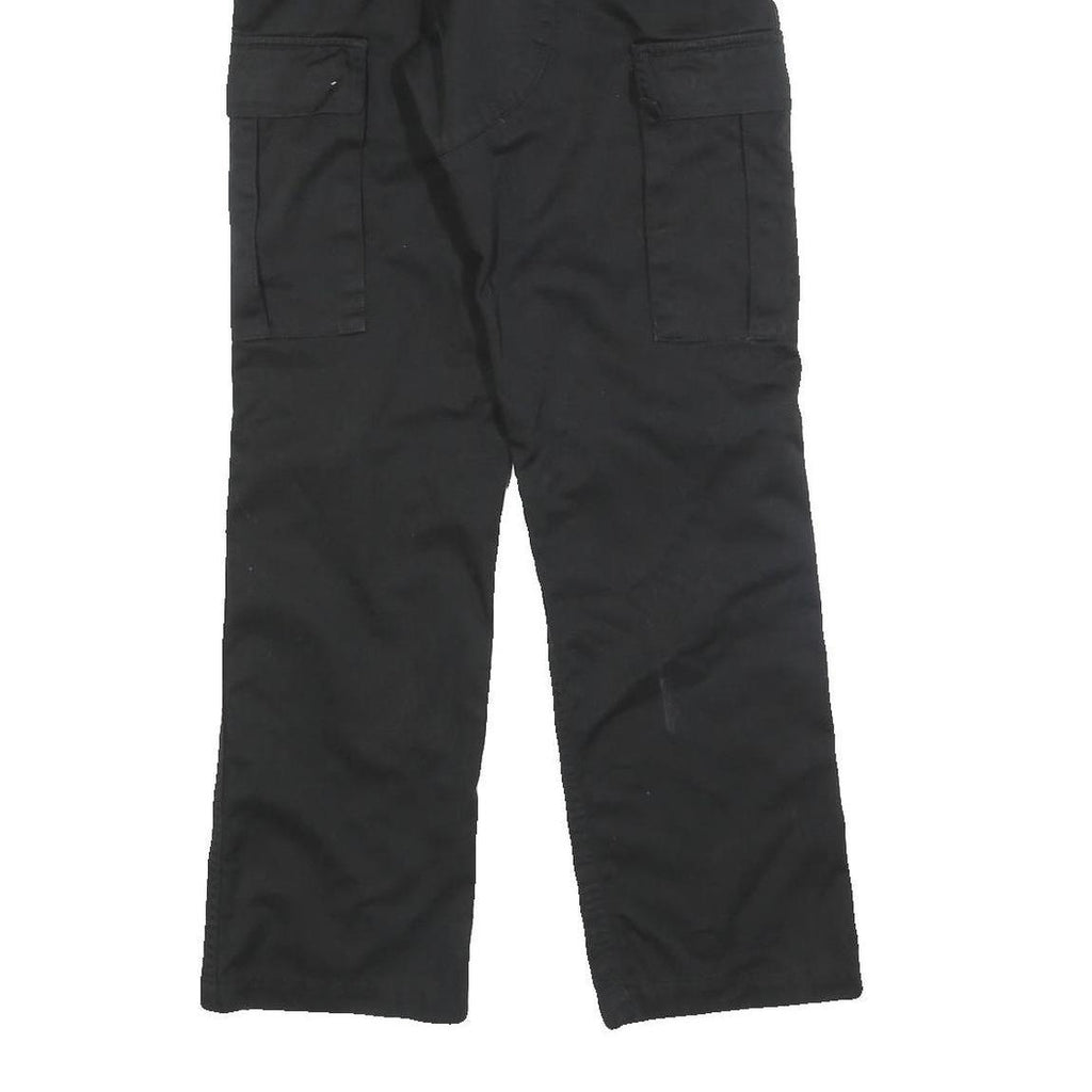 JOHN GALT Boys Cotton Blend Black Relaxed Straight Trousers W25 L29 Cargo Pocket