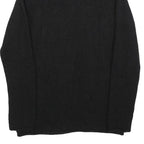 HUGO BOSS Womens Black Plain Jumper Crew Neck Basic Knit L Soft Casual
