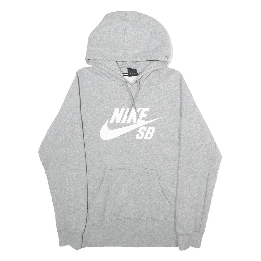 NIKE SB Mens Grey Pullover Hoodie S Cotton Blend Casual Skatewear