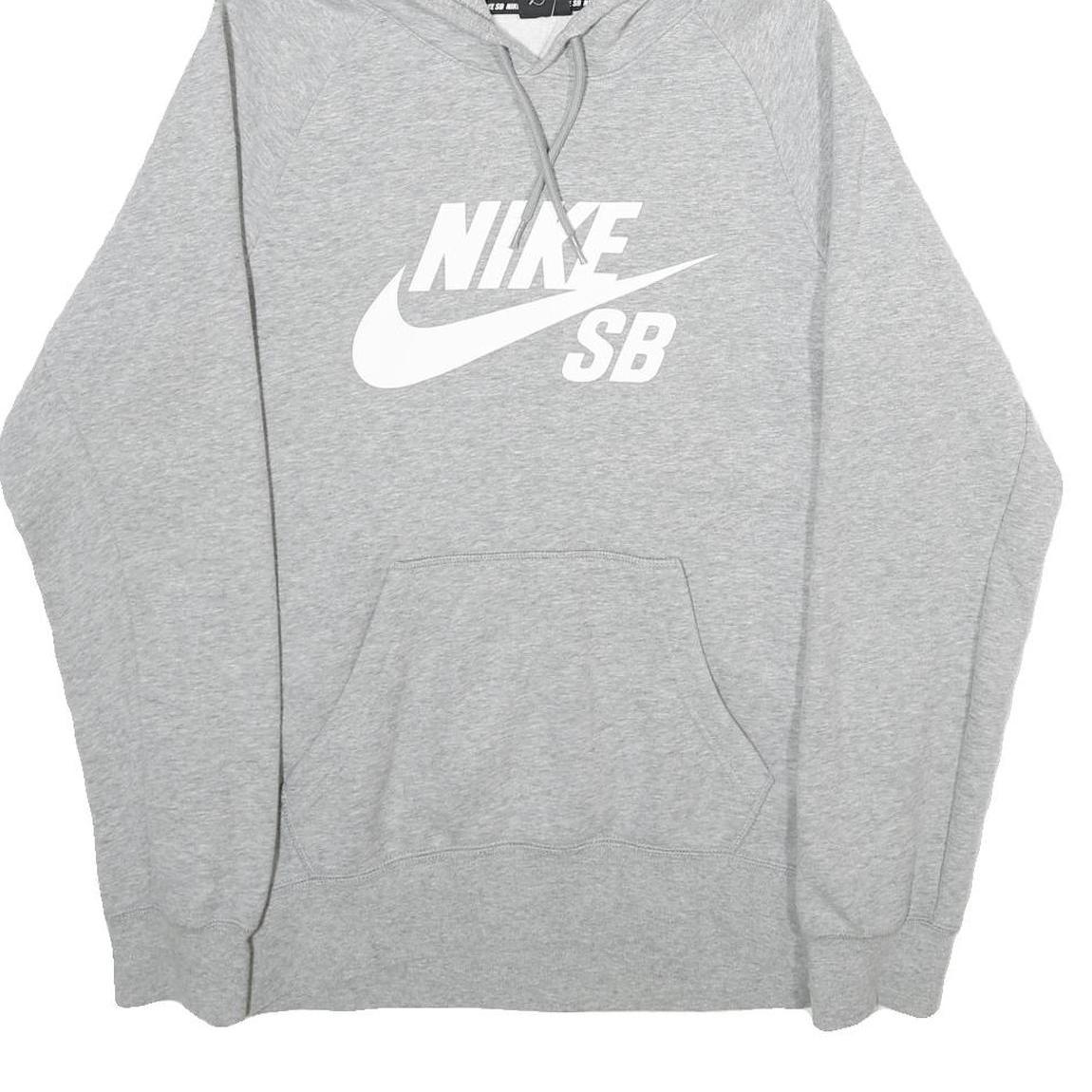 NIKE SB Mens Grey Pullover Hoodie S Cotton Blend Casual Skatewear