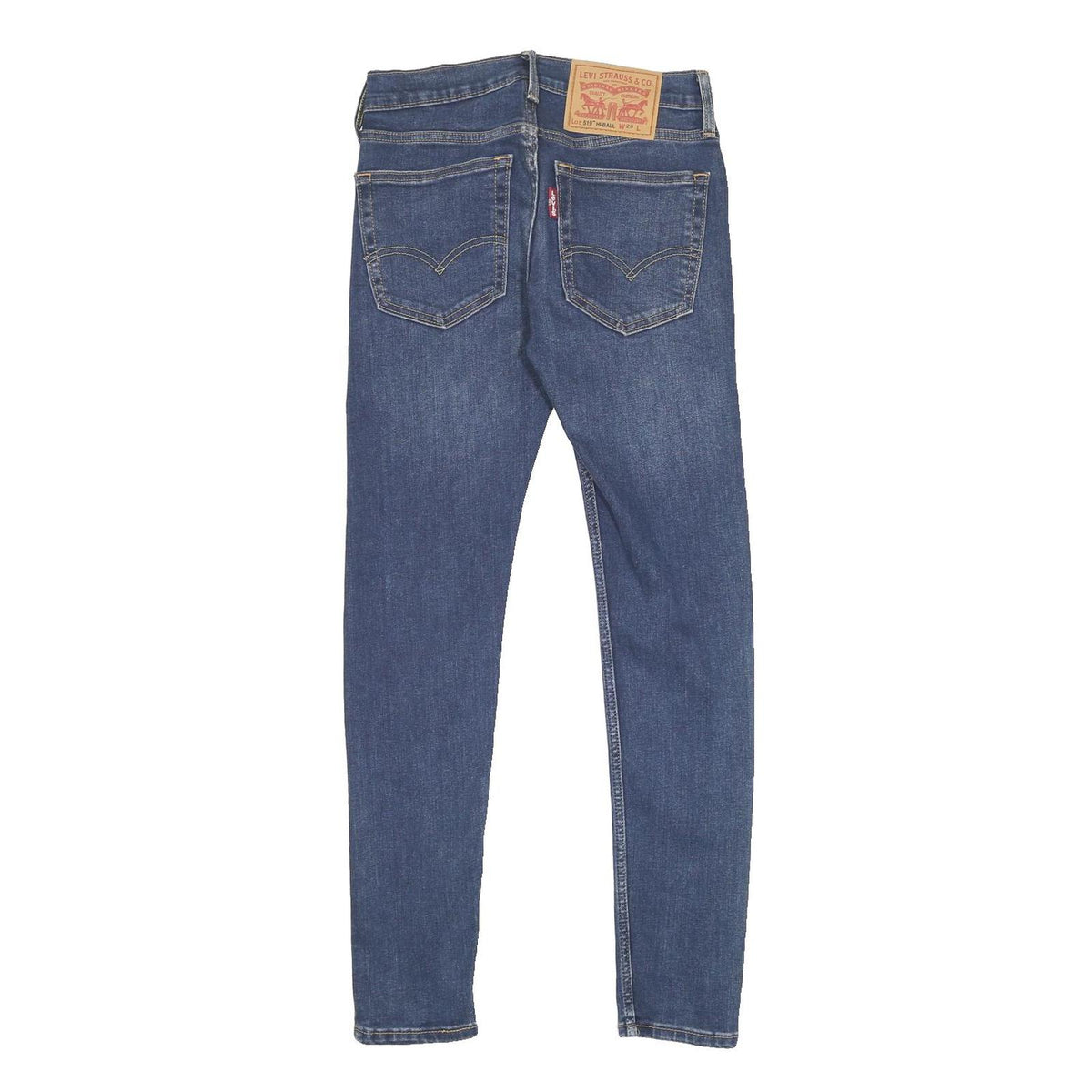 LEVI'S 519 Hi-Ball Mens Jeans Blue Slim Skinny Denim W28 L29 Zip