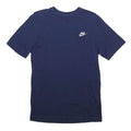 NIKE Mens Blue S Short Sleeve Crew Neck Classic Cotton Blend T-Shirt