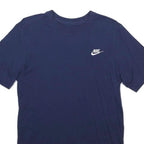 NIKE Mens Blue S Short Sleeve Crew Neck Classic Cotton Blend T-Shirt