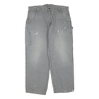 CARHARTT Mens Regular Fit Distressed Workwear Cotton Blend Jeans W40 L29 Paint