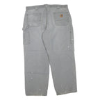 CARHARTT Mens Regular Fit Distressed Workwear Cotton Blend Jeans W40 L29 Paint