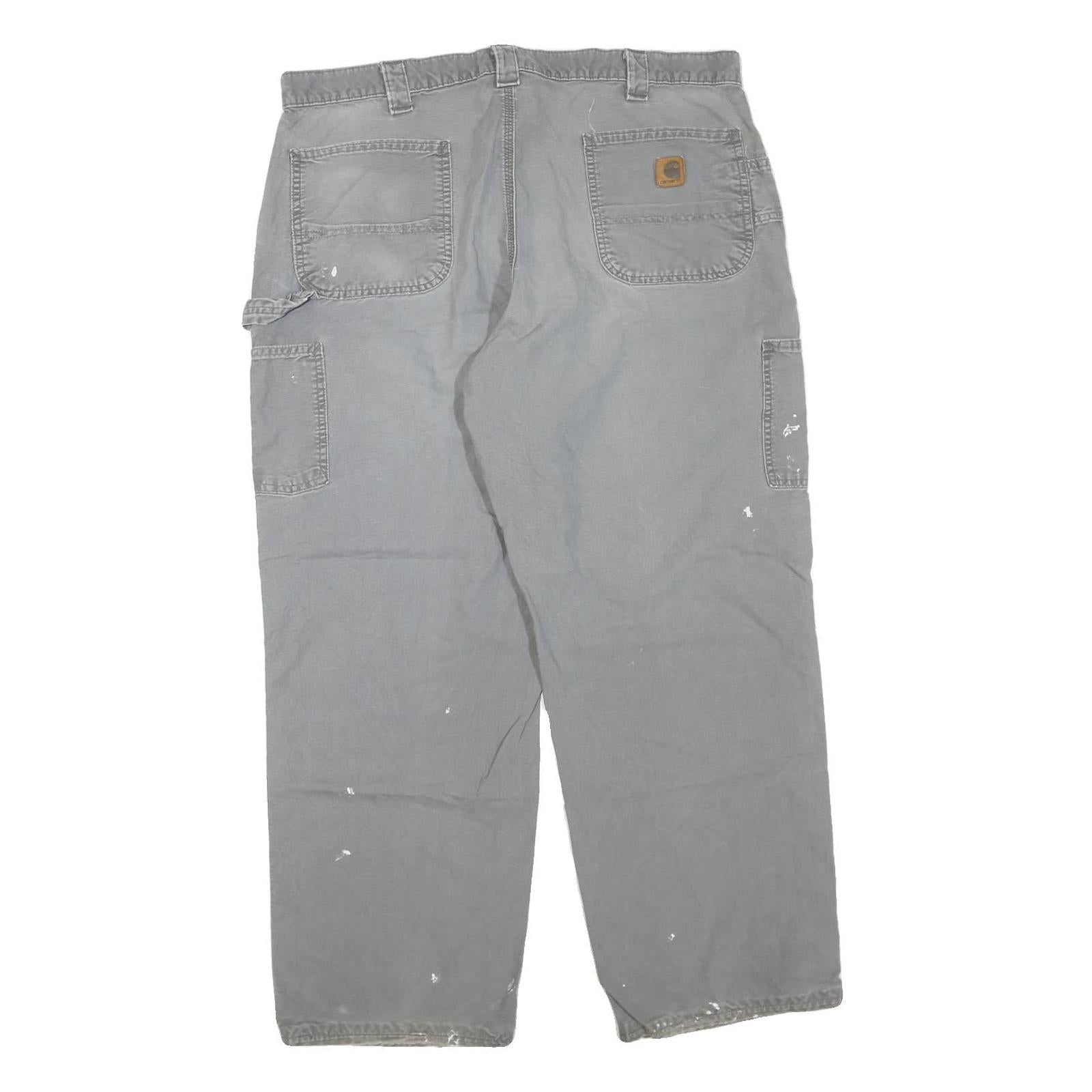 CARHARTT Mens Regular Fit Distressed Workwear Cotton Blend Jeans W40 L29 Paint