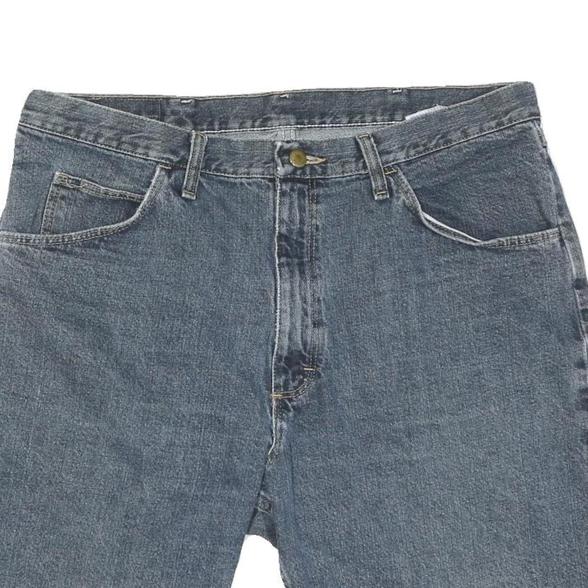 WRANGLER Mens Shorts Blue Denim Casual L W36 Cotton Blend Relaxed Fit