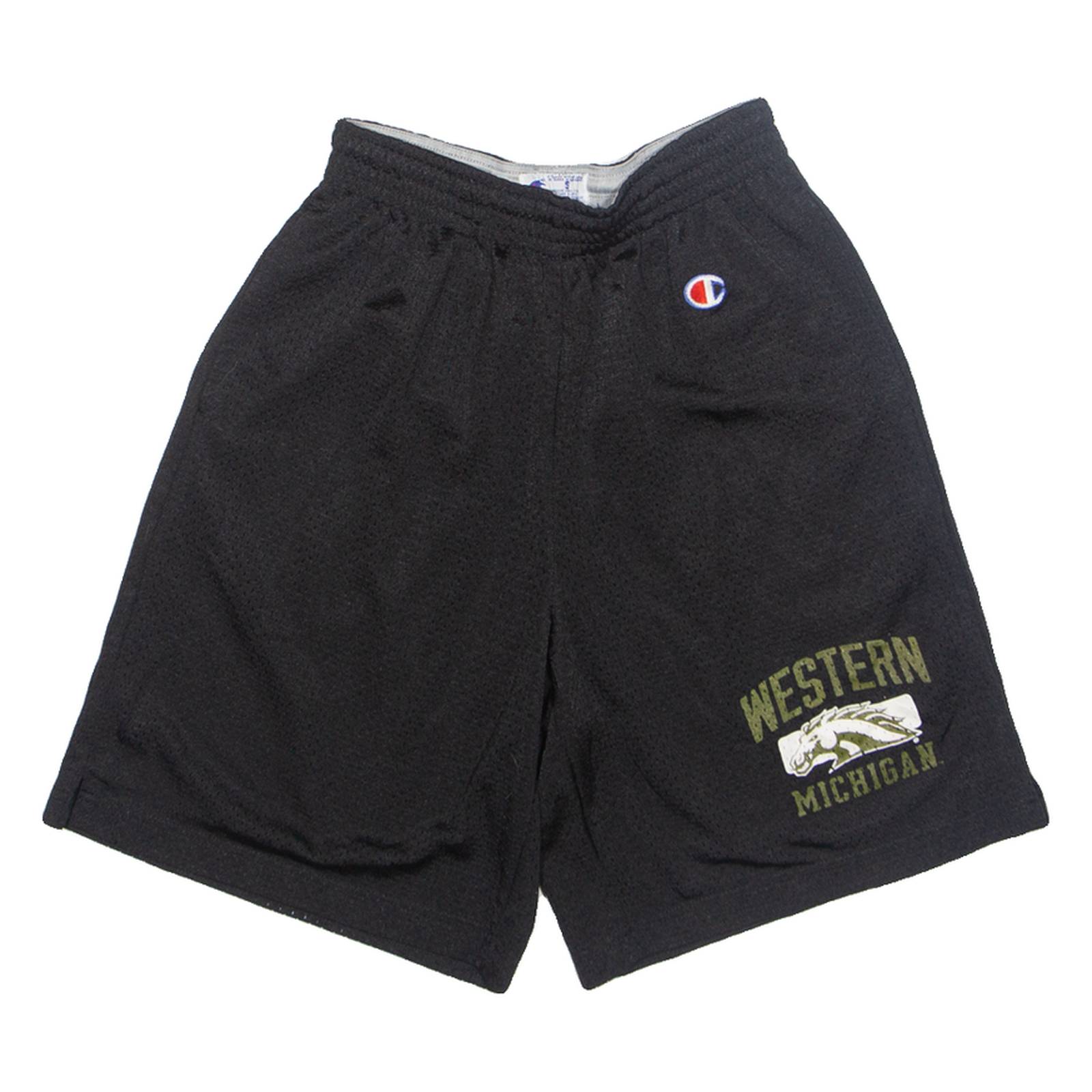 CHAMPION Western Michigan USA Mens Sports Shorts Black Relaxed S W24