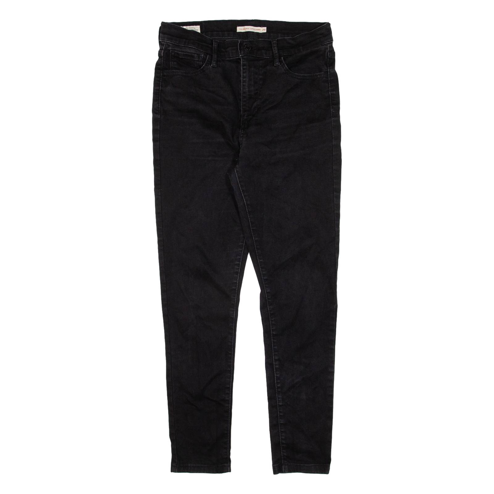 LEVI'S 720 BIG E High Rise Womens Jeans Black Slim Skinny W29 L25