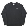 ADIDAS ORIGINALS Mens Black Sweatshirt Crew Neck S Logo Pullover Cotton Blend