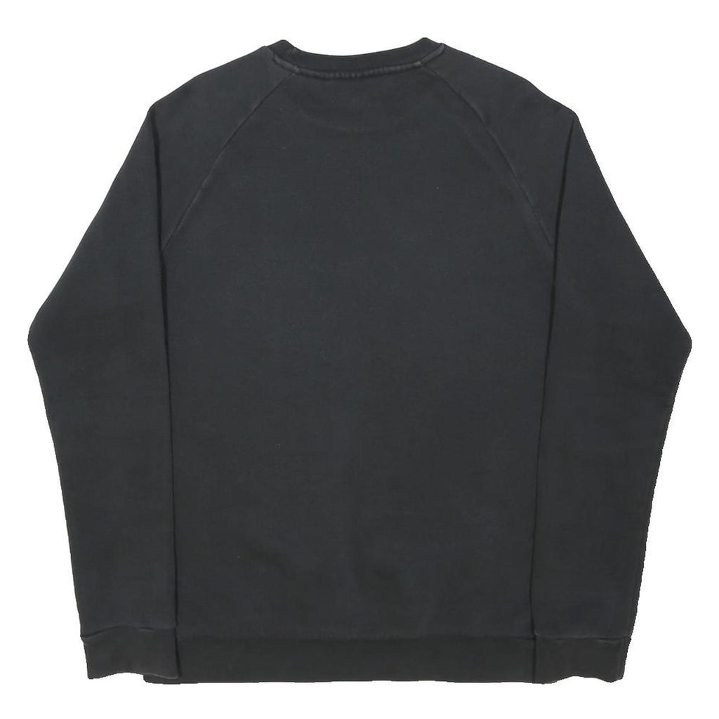 ADIDAS ORIGINALS Mens Black Sweatshirt Crew Neck S Logo Pullover Cotton Blend