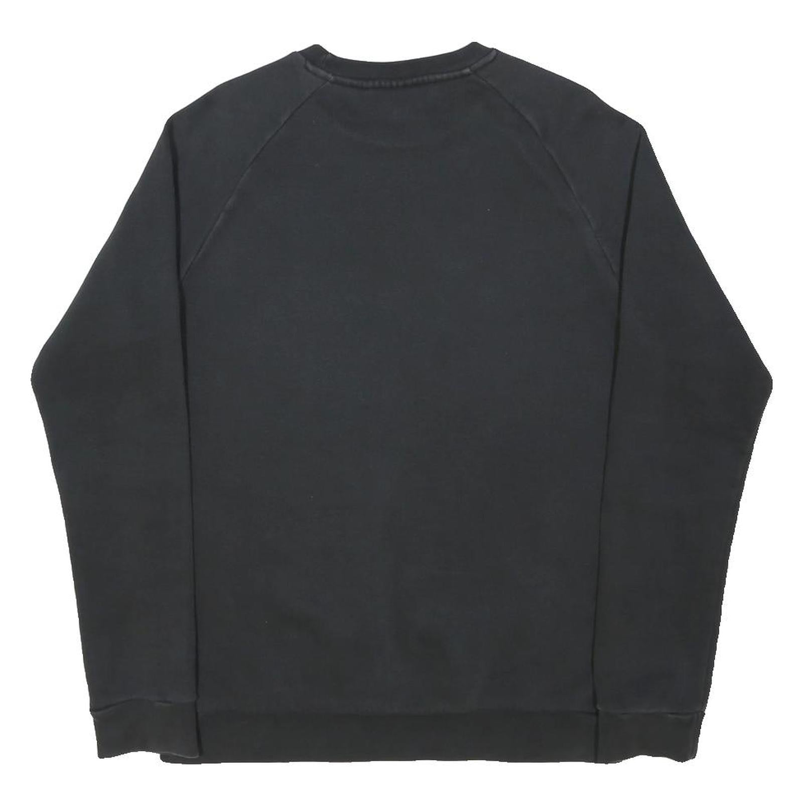 ADIDAS ORIGINALS Mens Black Sweatshirt Crew Neck S Logo Pullover Cotton Blend