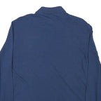 LACOSTE Mens Blue Long Sleeve Plain Polo Shirt L Cotton Blend Classic