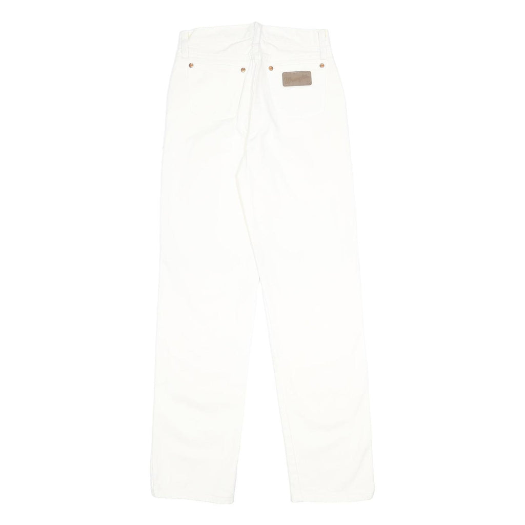 WRANGLER Womens White Regular Straight Denim Jeans W25 L31 Classic Zip Cotton