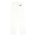 WRANGLER Womens White Regular Straight Denim Jeans W25 L31 Classic Zip Cotton