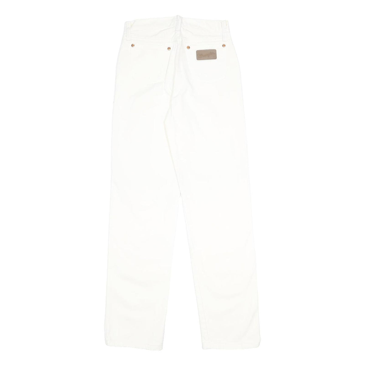WRANGLER Womens White Regular Straight Denim Jeans W25 L31 Classic Zip Cotton