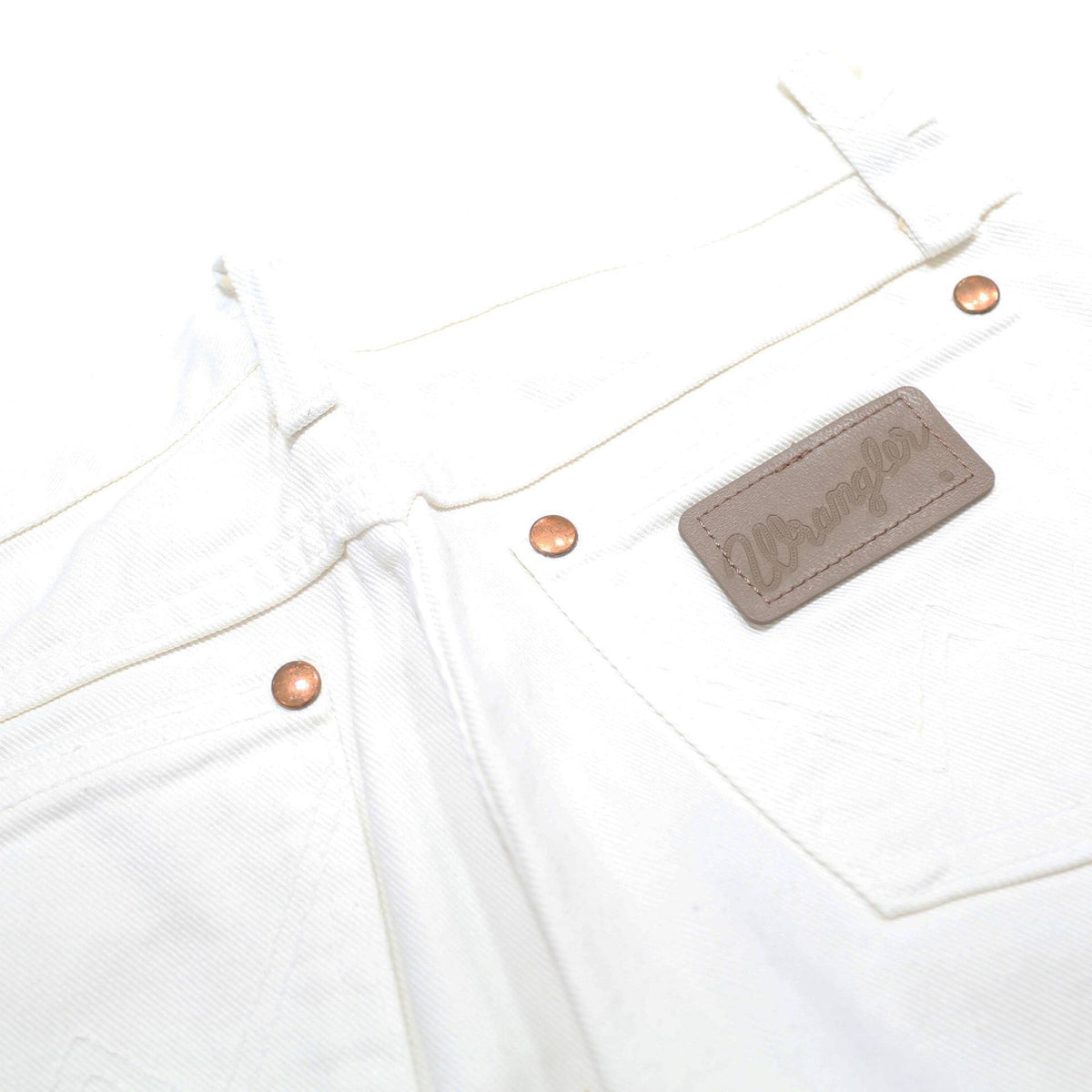 WRANGLER Womens White Regular Straight Denim Jeans W25 L31 Classic Zip Cotton