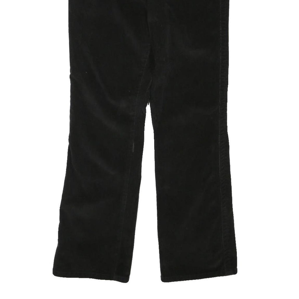 CALVIN KLEIN JEANS Womens Black Cotton Blend Regular Fit Straight Leg Trousers