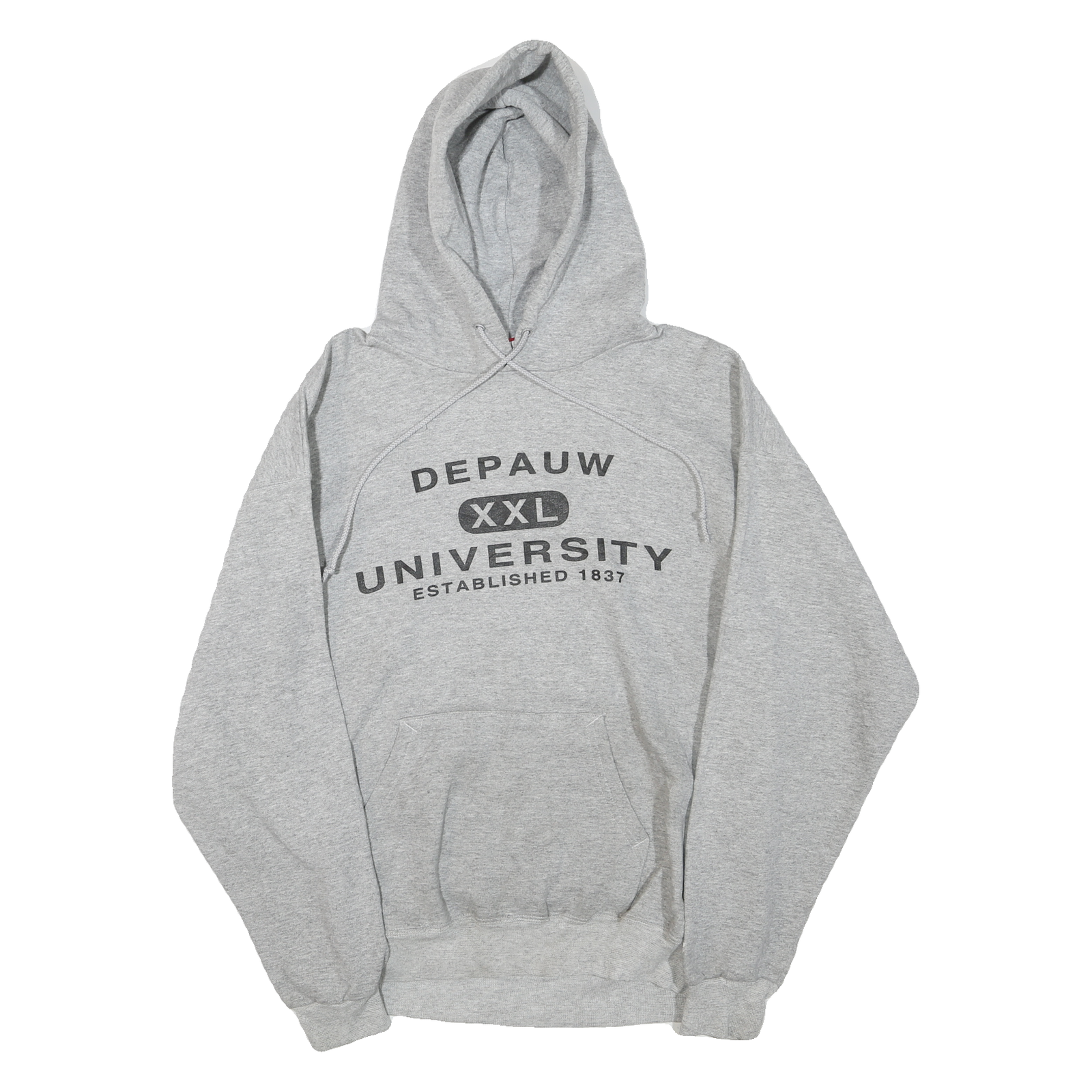 CHAMPION Mens Grey Depauw University Pullover Hoodie M Cotton Blend Comfort
