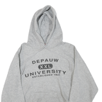 CHAMPION Mens Grey Depauw University Pullover Hoodie M Cotton Blend Comfort