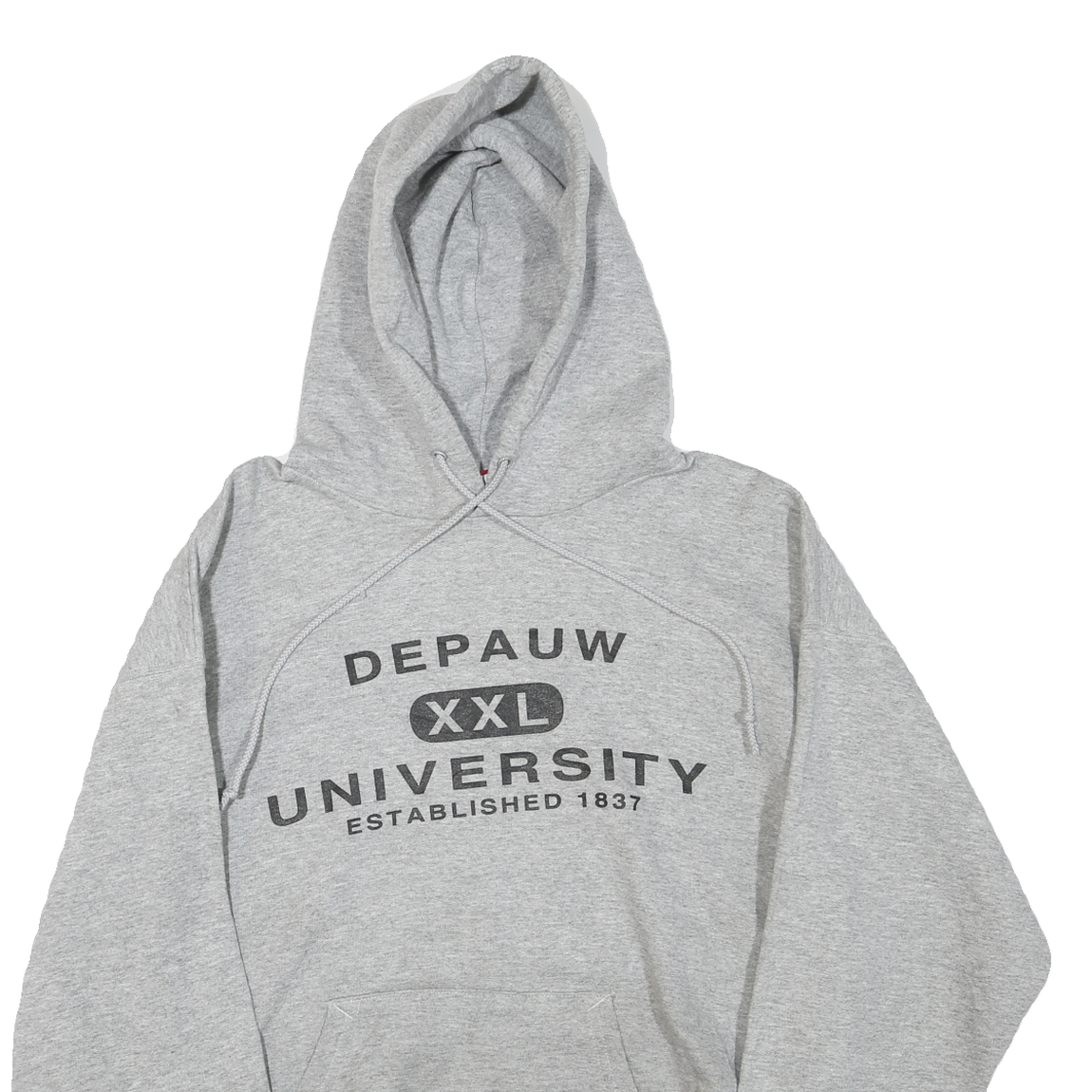 CHAMPION Mens Grey Depauw University Pullover Hoodie M Cotton Blend Comfort