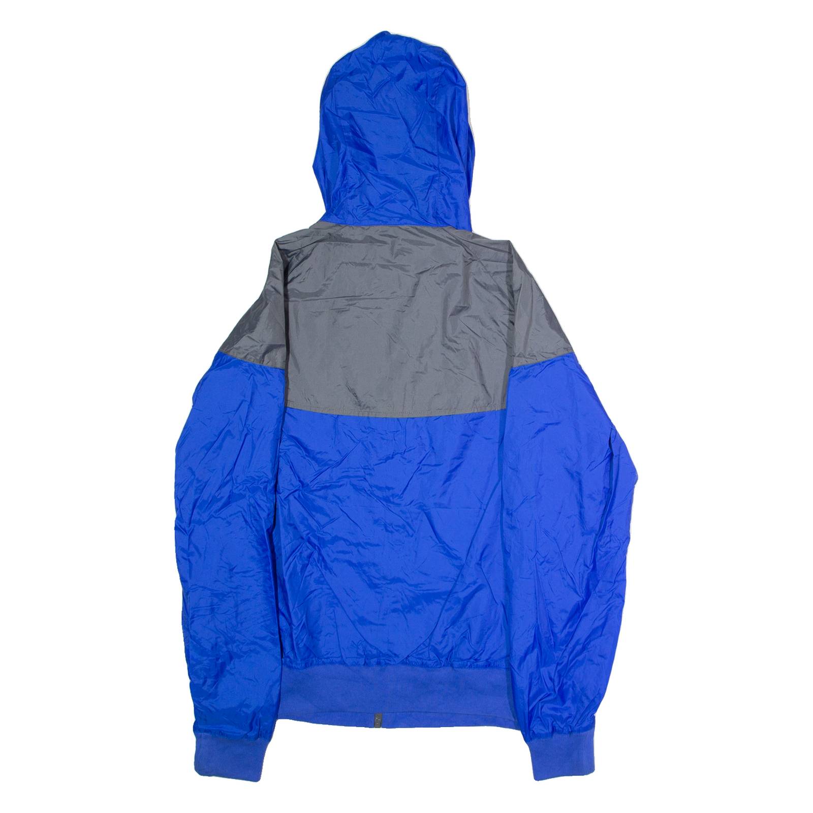 NIKE Nueva Mens Windbreaker Jacket Blue USA Hooded Colourblock M