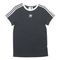 ADIDAS ORIGINALS Womens Black & White Classic T-Shirt UK 6 Short Sleeve Crew