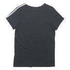 ADIDAS ORIGINALS Womens Black & White Classic T-Shirt UK 6 Short Sleeve Crew