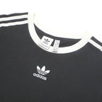 ADIDAS ORIGINALS Womens Black & White Classic T-Shirt UK 6 Short Sleeve Crew