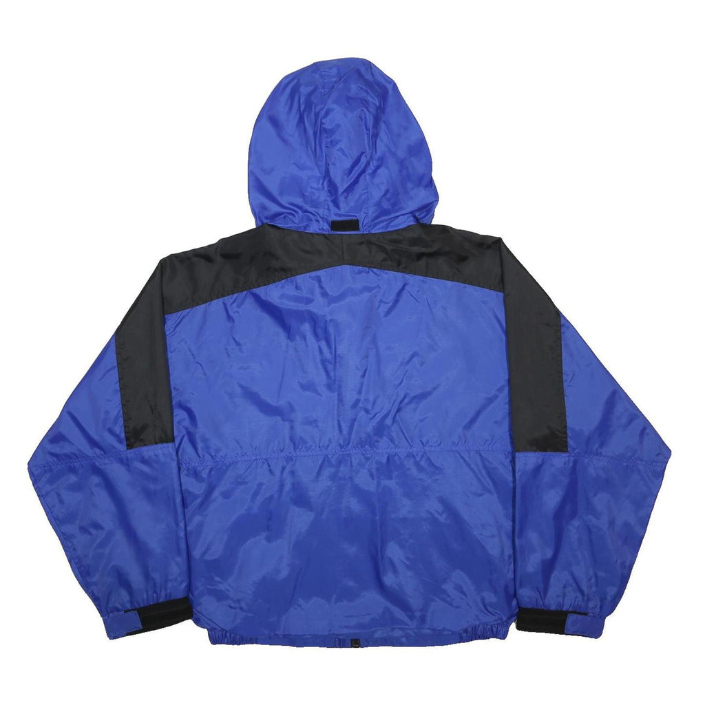 MARLBORO Mens Blue & Black Nylon Zip Jacket L Windbreaker Outerwear