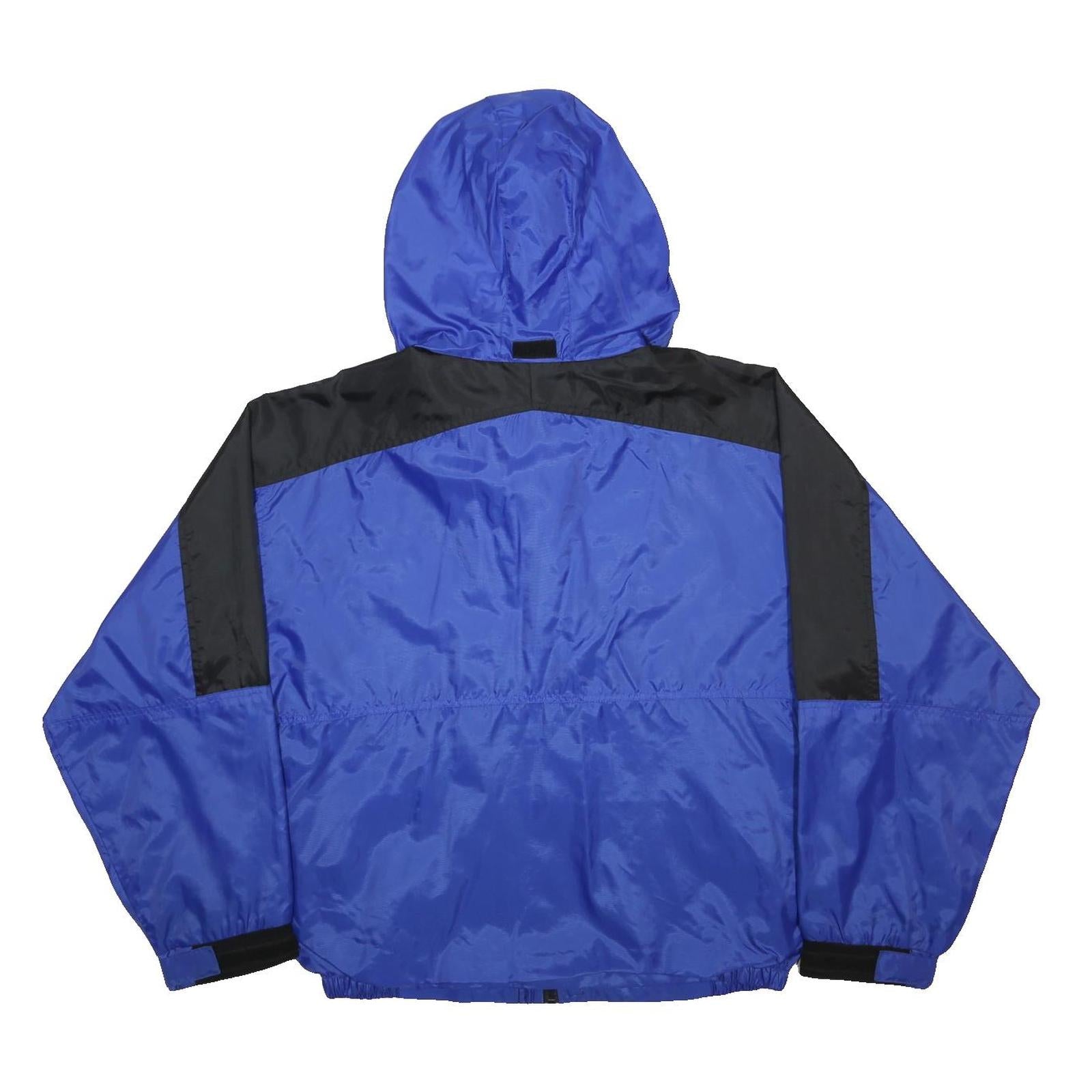 MARLBORO Mens Blue & Black Nylon Zip Jacket L Windbreaker Outerwear