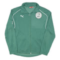 PUMA Mens Green S Soccer Football Track Jacket Polyester Blend Zip Sportswear