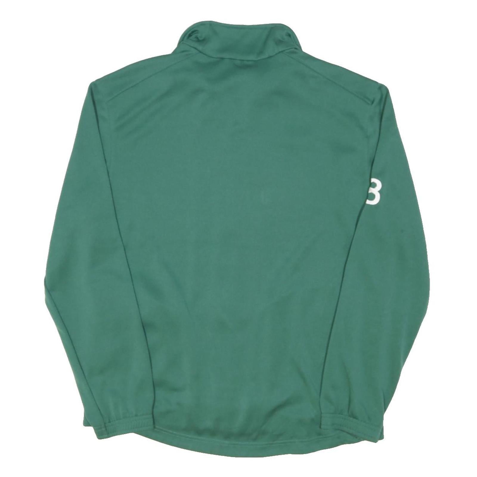 PUMA Mens Green S Soccer Football Track Jacket Polyester Blend Zip Sportswear