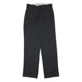 DICKIES Mens Cotton Blend Black Regular Regular Fit Trousers W30 L32 Workwear