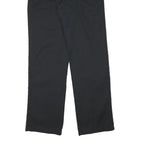 DICKIES Mens Cotton Blend Black Regular Regular Fit Trousers W30 L32 Workwear