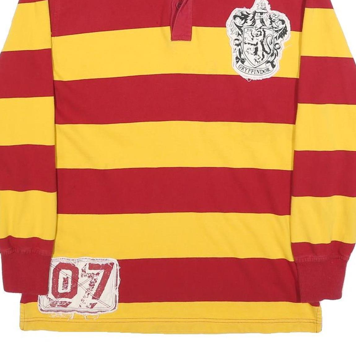 THE WIZARDING WORLD OF HARRY POTTER Mens Red & Yellow Gryffindor Rugby Stripe