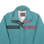 WOOLRICH Womens Blue Green & Purple Colourblock Jacket M Nylon Zip